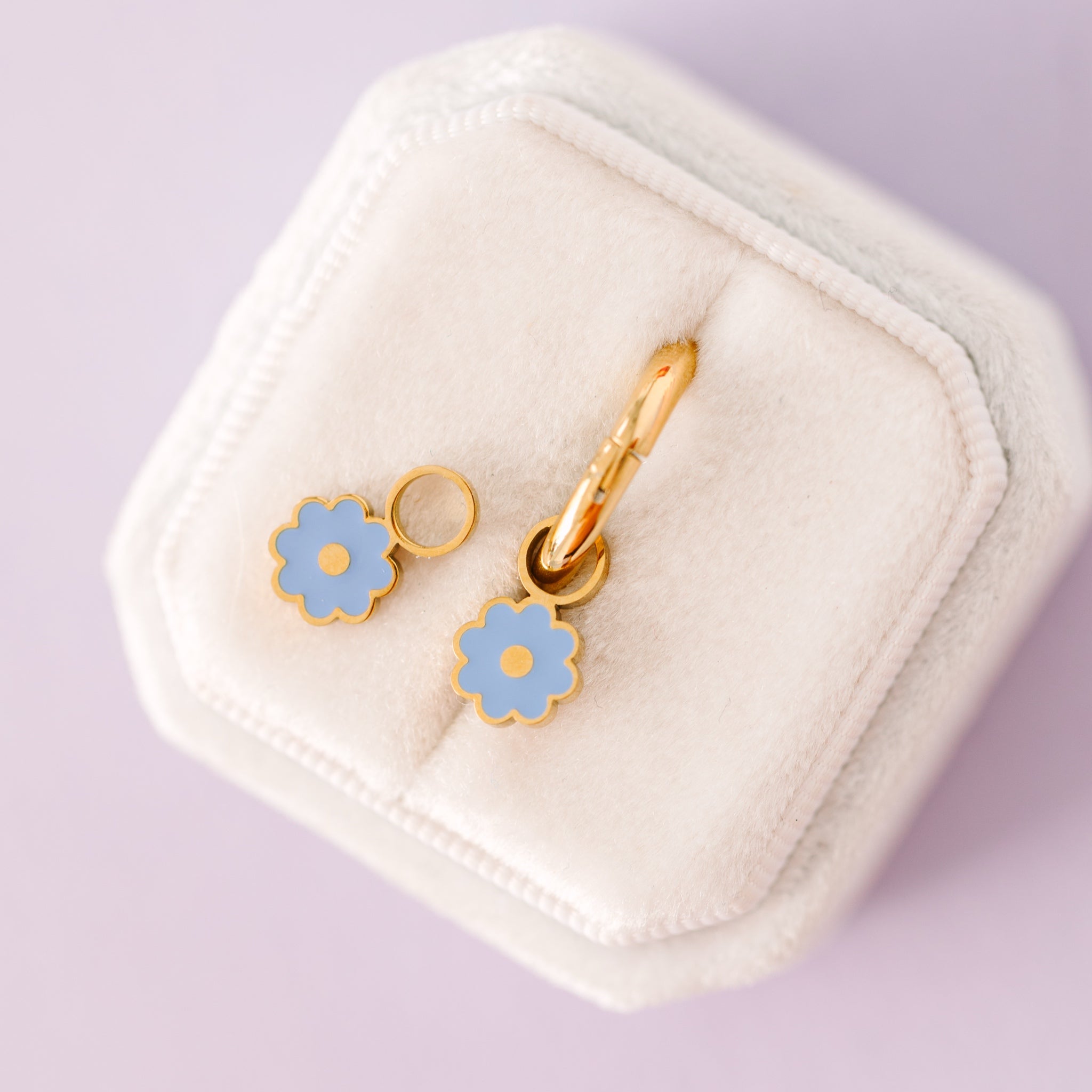 Blue Flower Charms