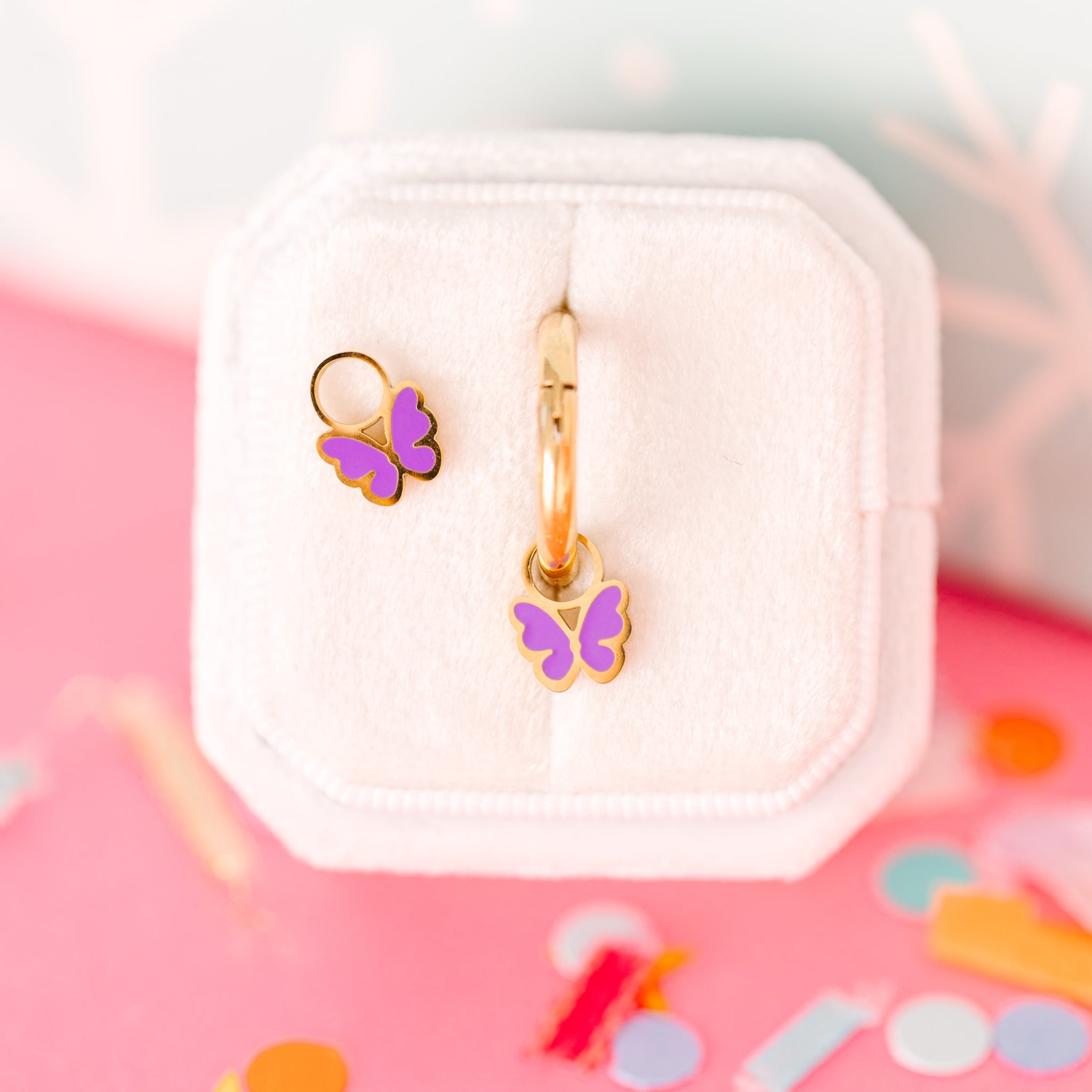 Purple Butterfly Charms